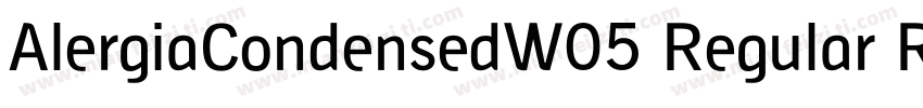 AlergiaCondensedW05 Regular Regular字体转换